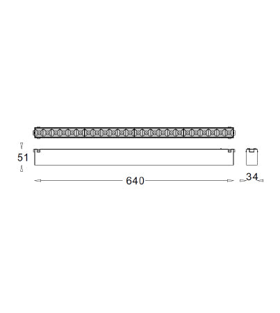 640mm Grille Light